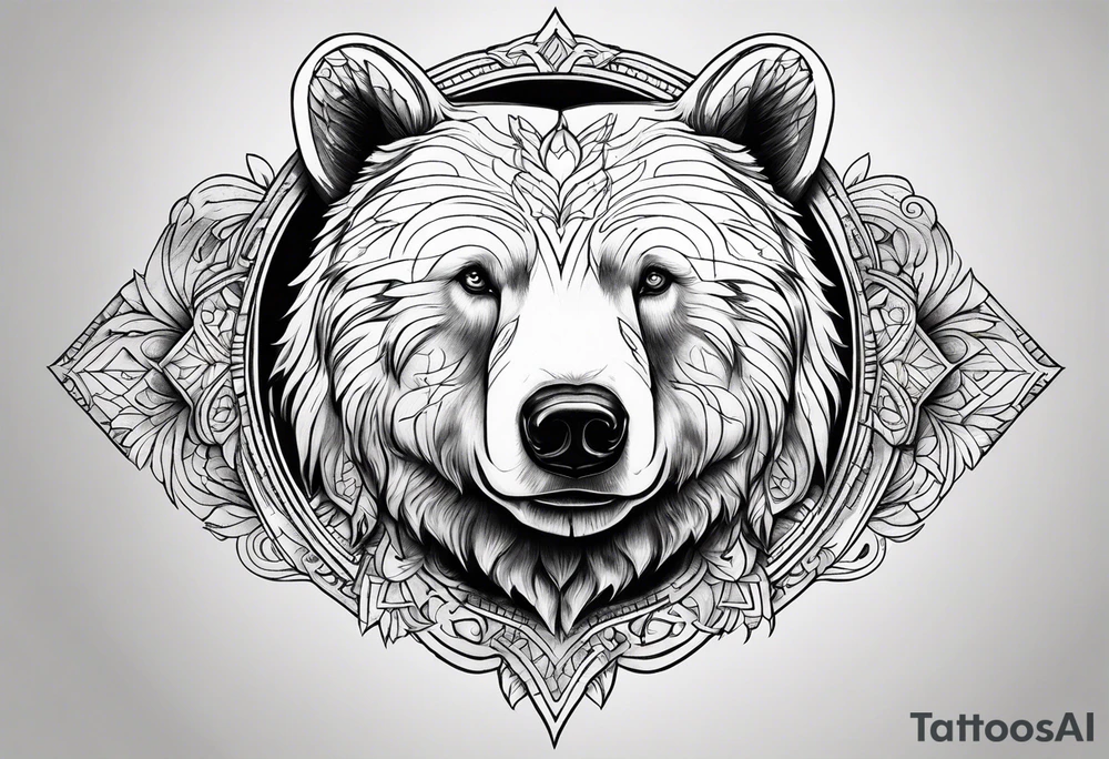 white bear tattoo idea