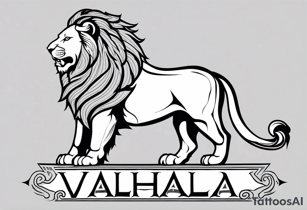 Valhalla lion tattoo idea