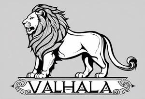 Valhalla lion tattoo idea