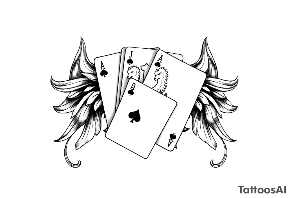 Poland symbol and poker cards Add casino money to it. tattoo idea