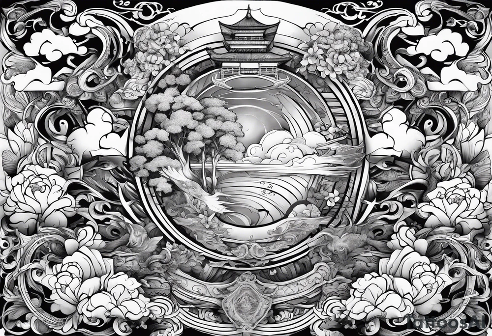 Nuage formant les lettres YLY tattoo idea