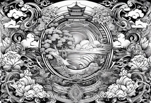Nuage formant les lettres YLY tattoo idea