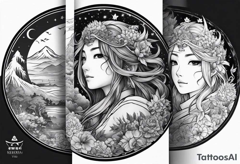 Ghibli sleeve tattoo idea