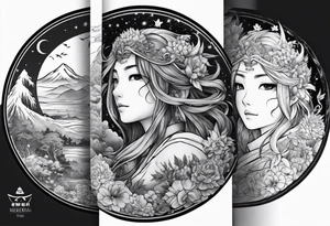 Ghibli sleeve tattoo idea
