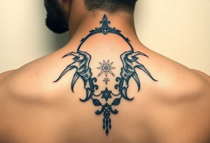Aquarius theme mysterious elegant and feminine small tattoo idea
