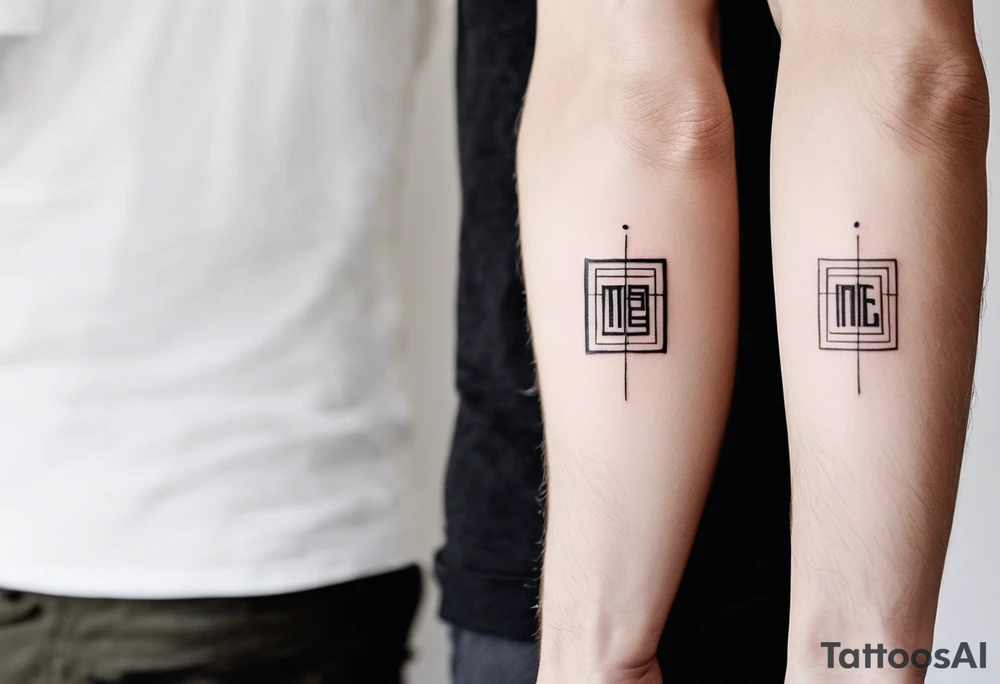 small tattoo on the forearm of a man with the initials MLJ, date of birth 22/09/22 in the style of a moluccan tattoo tattoo idea