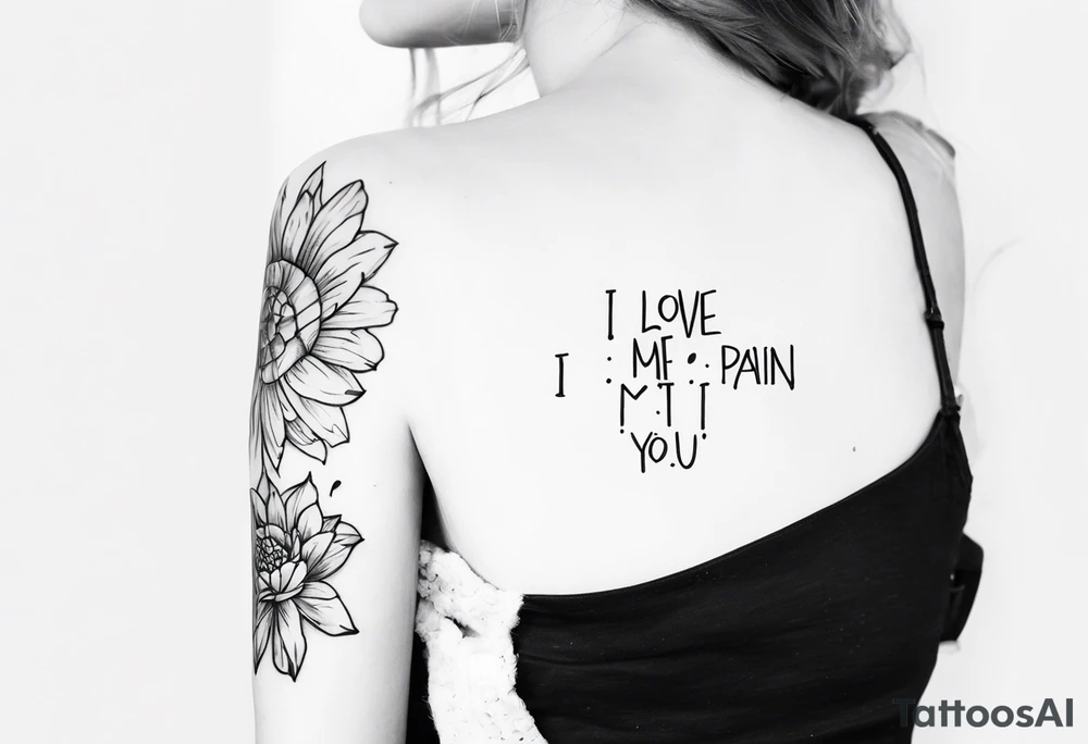 Love me even if it pain you tattoo idea