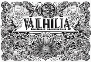 Valhalla viking gods tattoo idea