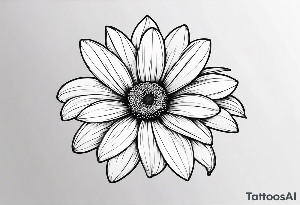 Daisy flower tattoo idea