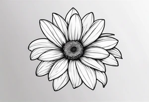 Daisy flower tattoo idea