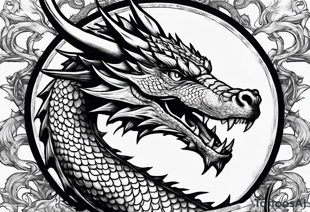 Hand of dragon with gym plate tattoo idea