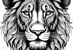 Lion head tattoo idea