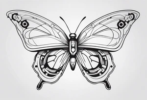 Mechanical Butterfly tattoo idea