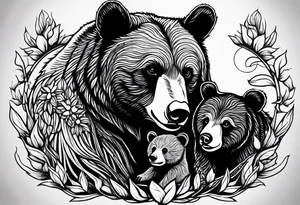 mamma bear and cub tattoo idea