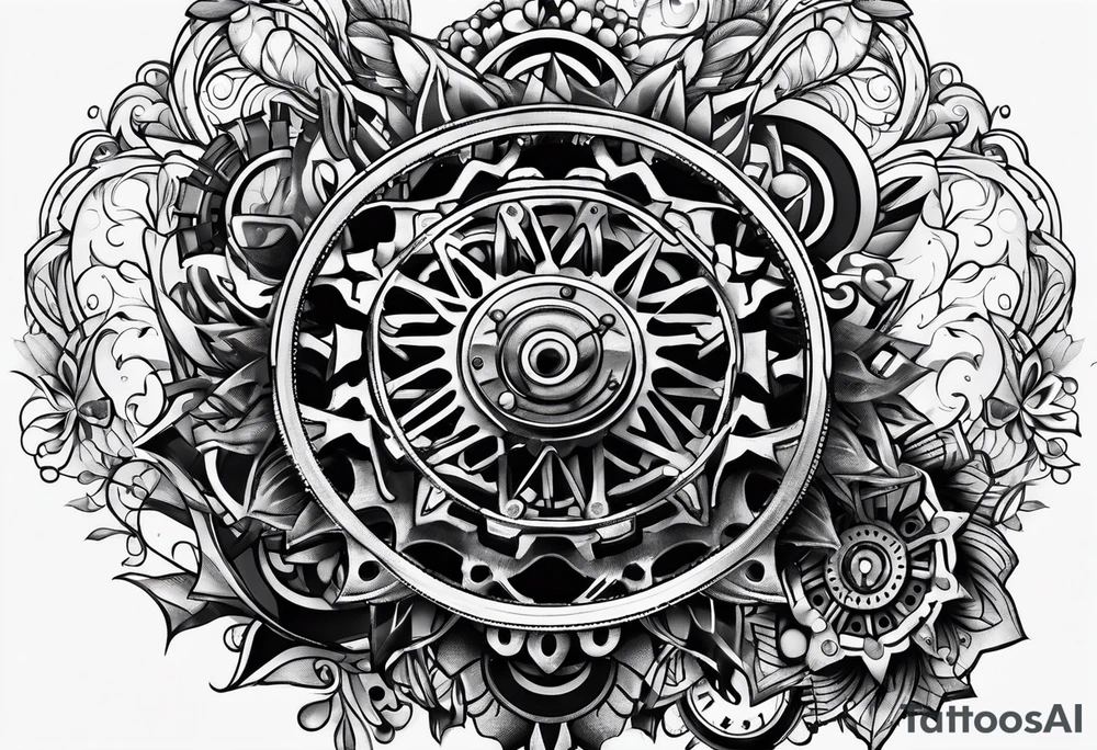 Bicycle gear tattoo idea