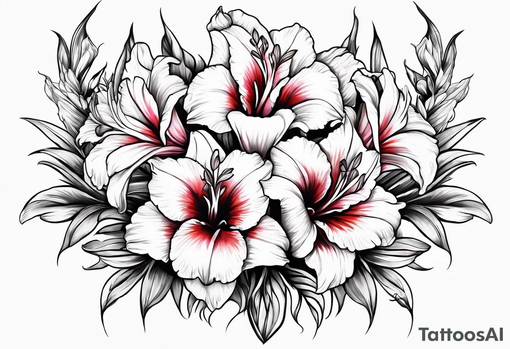 gladiolus design tattoo idea