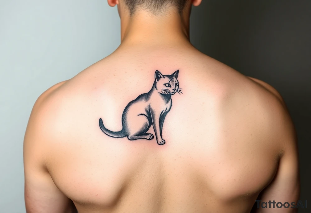 black cat tattoo idea