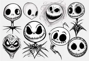 jack skellington and 
zero tattoo idea