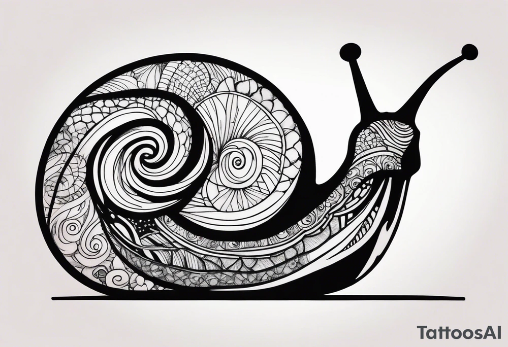 Whimsical Snail tattoo idea