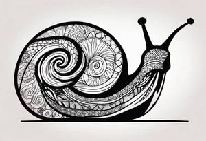 Whimsical Snail tattoo idea