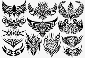 Tribal pectoral tattoo idea