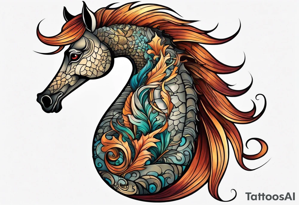 sea horse tattoo idea