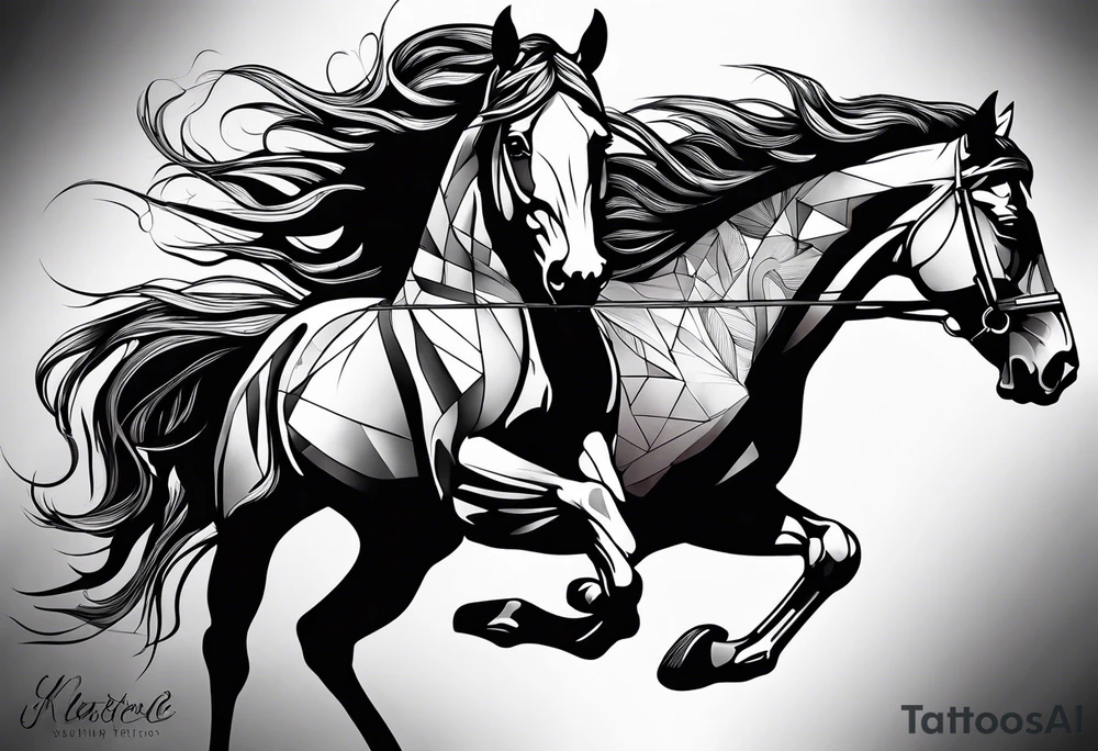Mustang horse blood tattoo idea