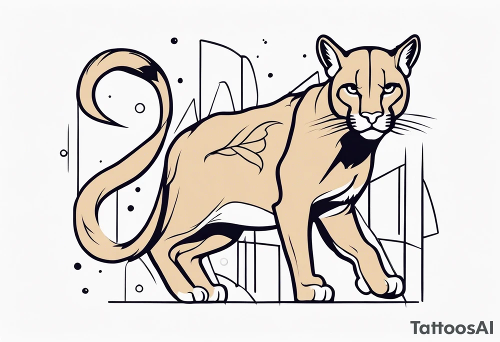puma stalking tattoo idea
