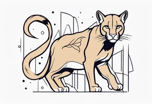 puma stalking tattoo idea