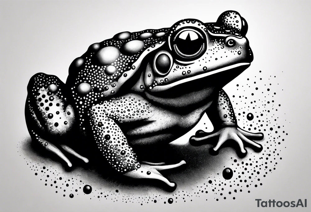 A toad in a thunderstorm tattoo idea