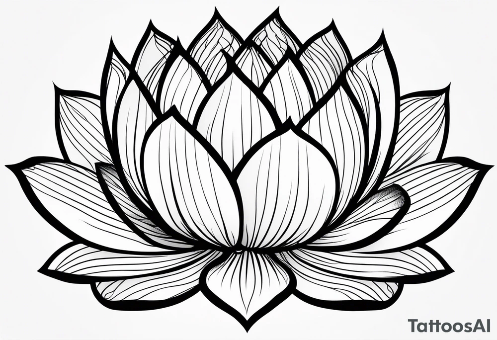 simple lotus flower tattoo idea