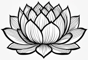 simple lotus flower tattoo idea