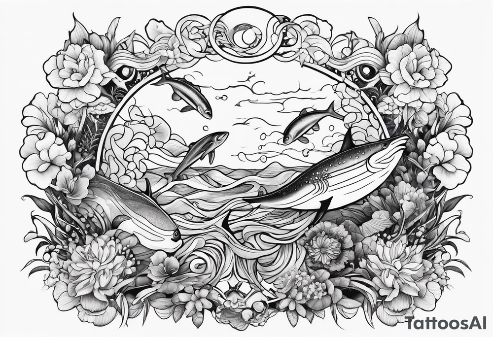 small sealife tattoo tattoo idea
