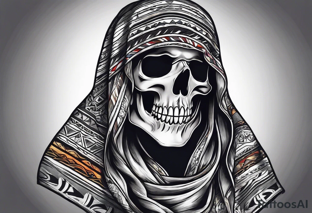 Ghost with sarape tattoo idea