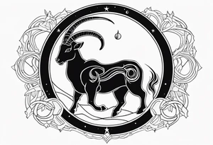 capricorn zodiac symbol tattoo idea