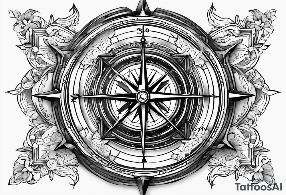 Fire. Navy ships. Compass tattoo idea