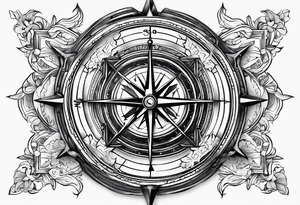 Fire. Navy ships. Compass tattoo idea