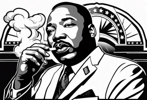 martin luther king jr smoking cigarette tattoo idea