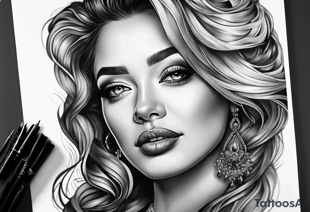 My mom’s portrait tattoo idea