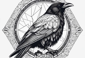 alpine chough skull tattoo idea