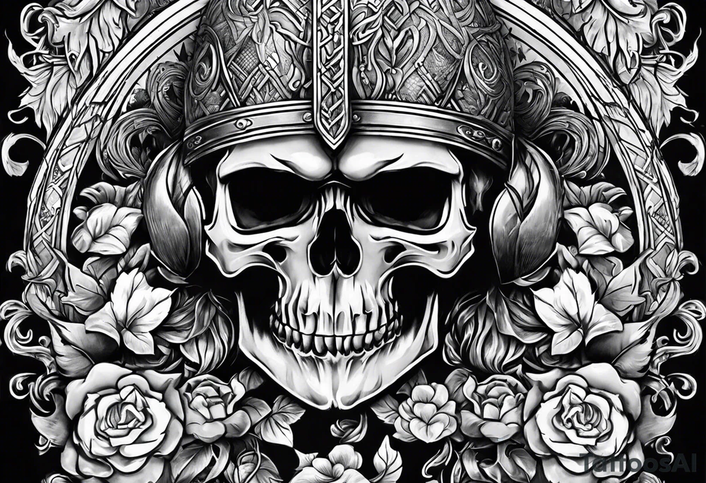 Viking skulls tattoo idea
