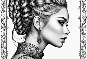 Eine Elfe mit dutch braids tattoo idea