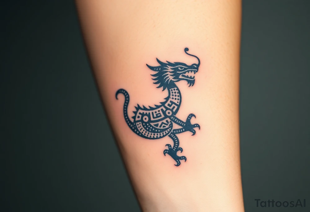 Aztec dragon tattoo idea