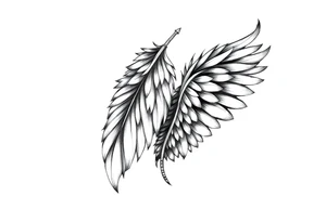 TWO FEATHERS TOGETHER tattoo idea