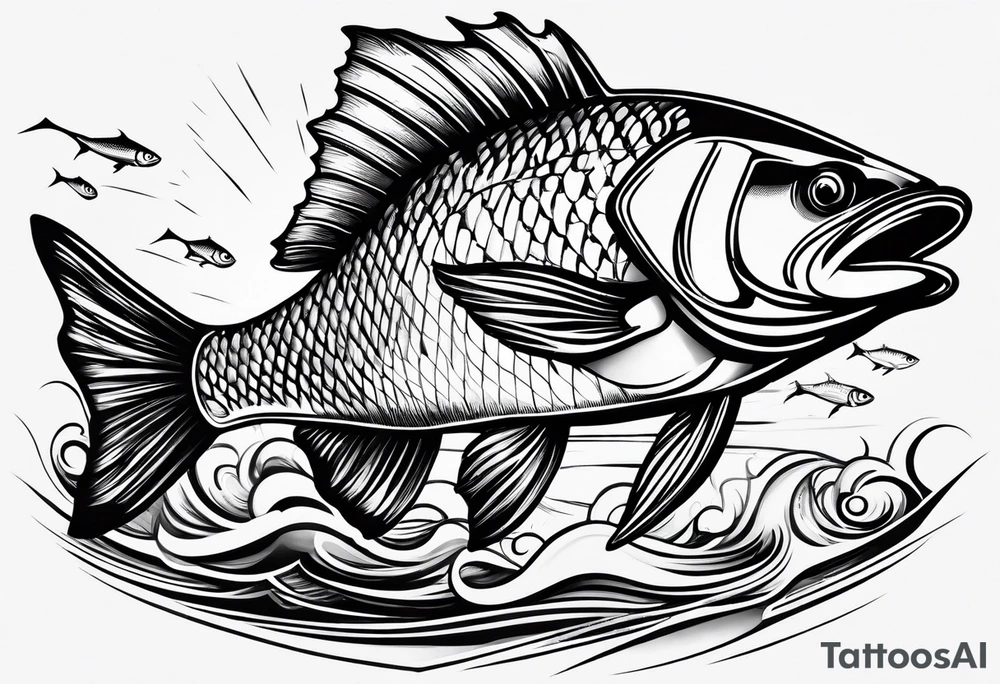 Fishing, racing tattoo idea