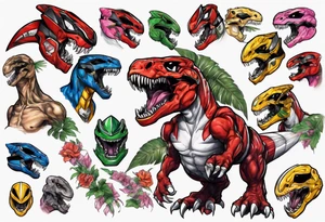mighty morphin power rangers tyrannosaurus 
Christopher tattoo idea