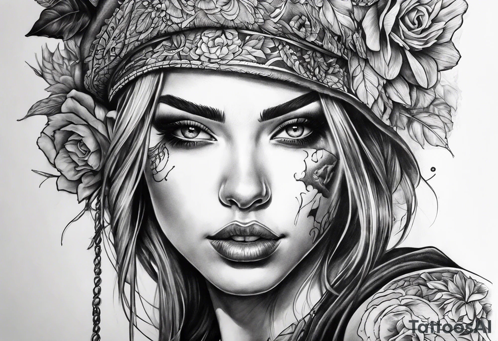 bloody cut tattoo idea