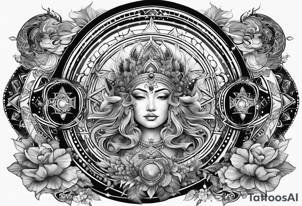 cosmic spiritual gateway tattoo idea
