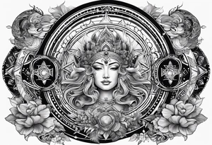 cosmic spiritual gateway tattoo idea