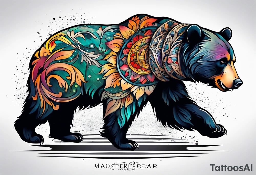 Dancing bear tattoo idea